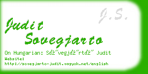 judit sovegjarto business card